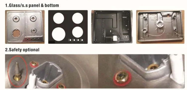 Built in type gas cooker national induction cooker with 5 burner kitchen appliance