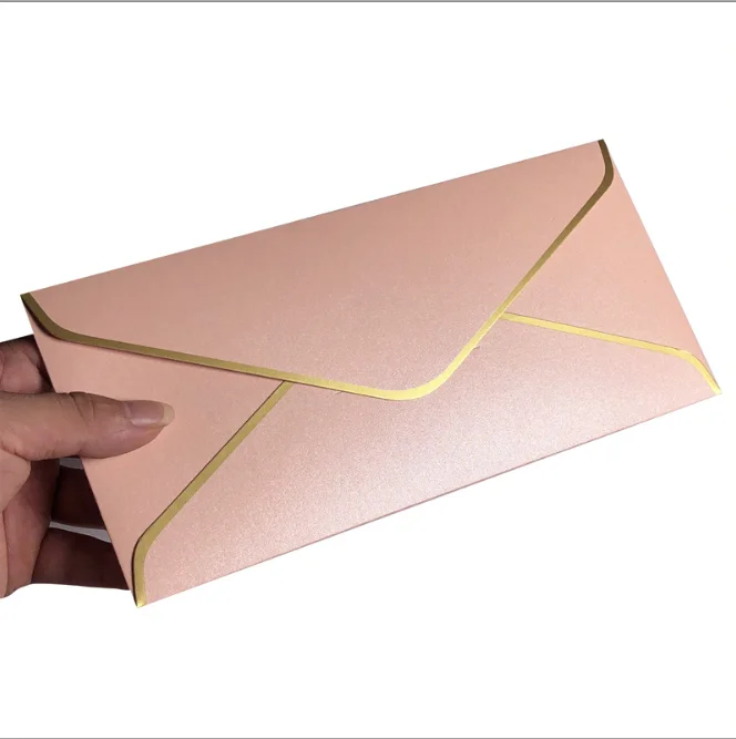 Custom Wedding Invitation Fancy Kraft Paper Foil Envelopes with Printing Logo