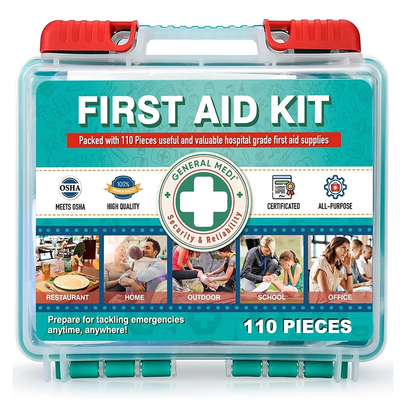 Wholesale 110 Pieces small hardcase first aid kit travel size first aid kit custom mini first aid kit