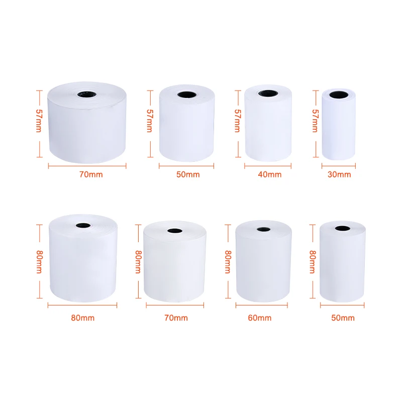 Journal Atm Terminal 80X100 Thermal Paper Roll For Cash Billing Machine