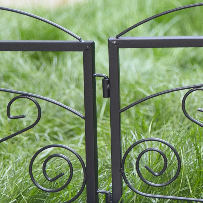 Factory Custom Size 4 pieces aluminium metal fencing homes and garden  cheap garden fences for sale