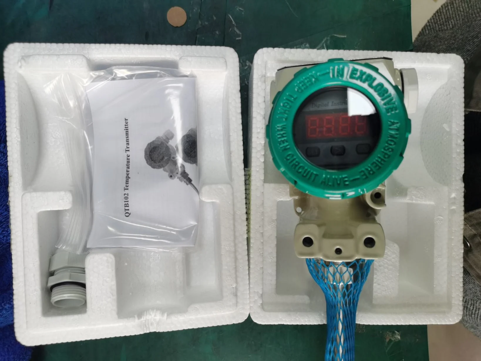 Explosion proof Immersion type RS485 Modbus Temperature Transmitter with LED display for Water Application
