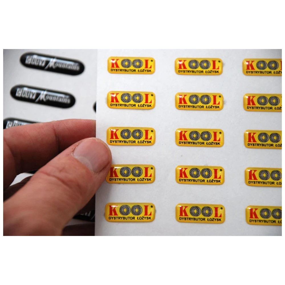 Custom Plastic Printing Custom 3d  Gel Clear Epoxy Resin Sticker Dome Epoxy Sticker Label Machine