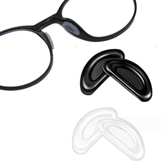 Glasses Concave Convex  Patch Silicone Soft Nose Pad Silicone Anti Drop Rest Transparent Black Nose