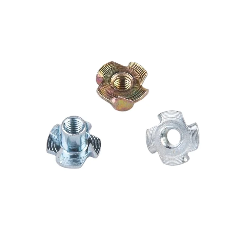 China Factory Direct Sale Zinc Plated Furniture Four Claw T Nut DIN1624