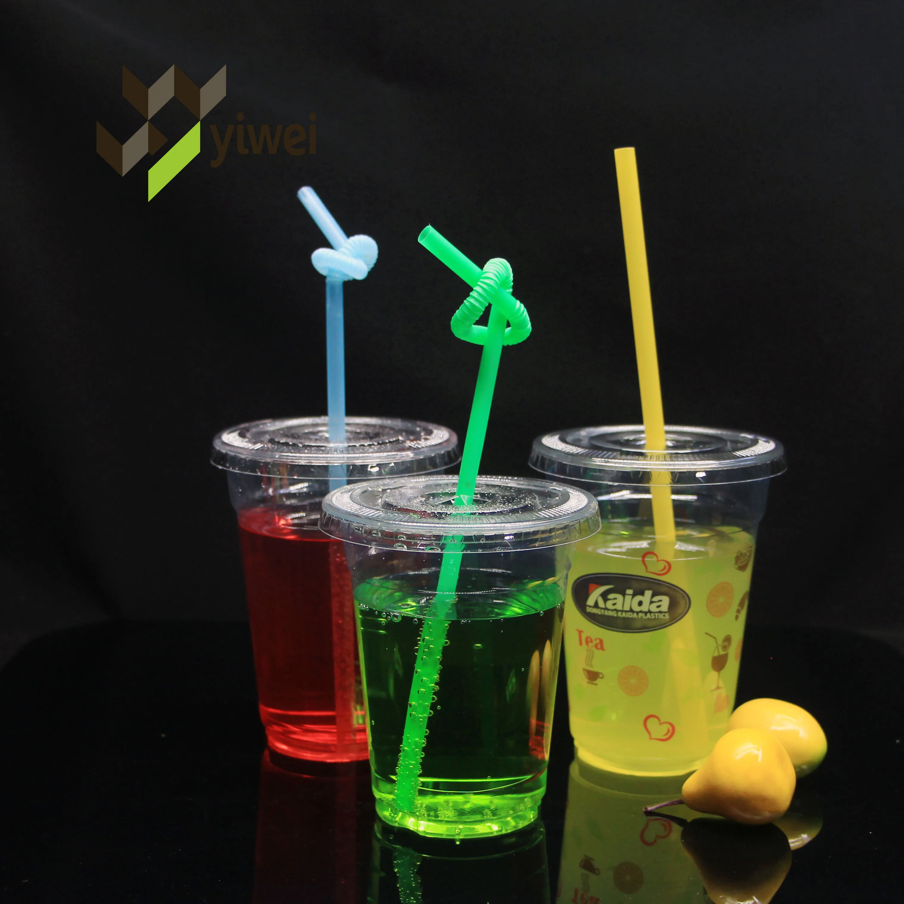 Food Grade Transparent Disposable Coco U Shape Plastic PP Boba Tea Cup for Sundae Ice Cream and Milk Shake