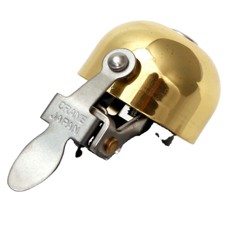 
Crane E-ne bell Japanese unique Polished Gold Bicycle Small Brass Bells for sale bike brass bells 