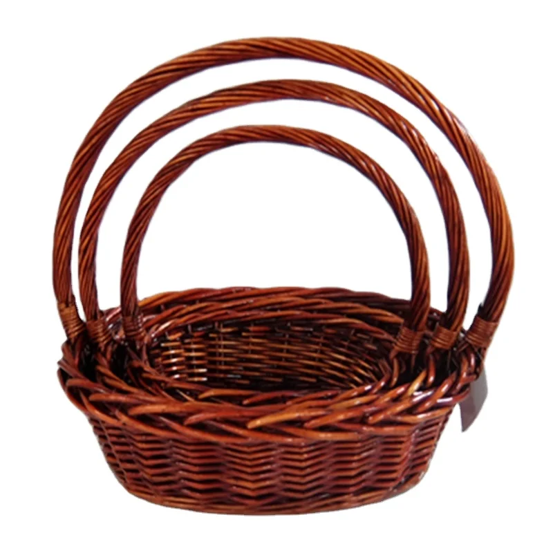 2016 Chinese popular fashional cheap new willow bulk wicker baskets for flower or fruit basket for sale