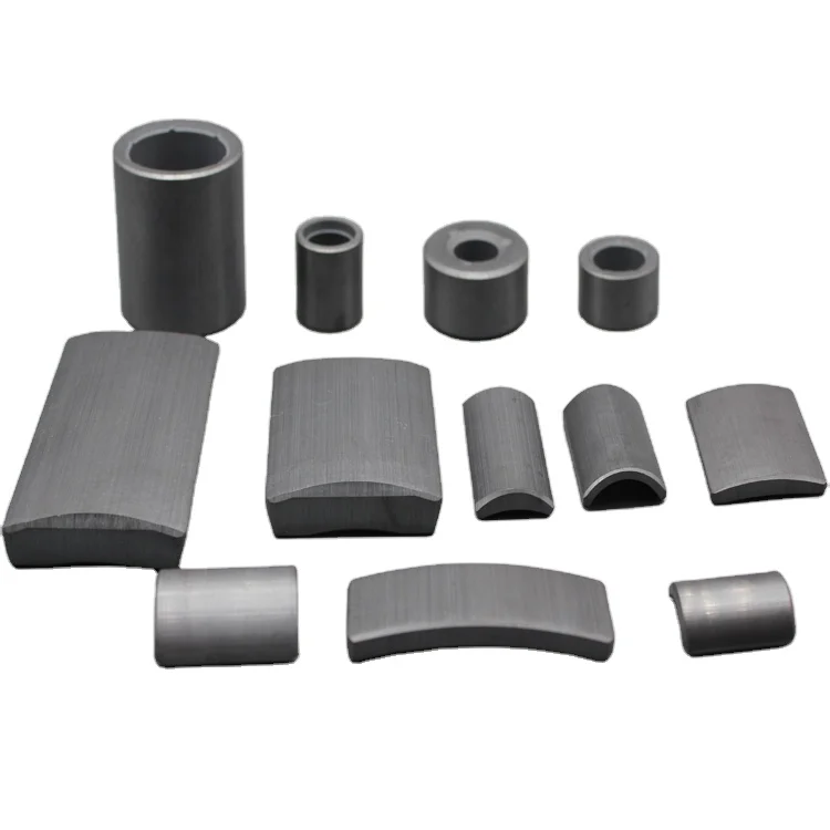 Customized Size Hollow Flat round Split Shaped Ferrite Magnet Ring Core Permanent Motor Magnet for Welding Fluxes