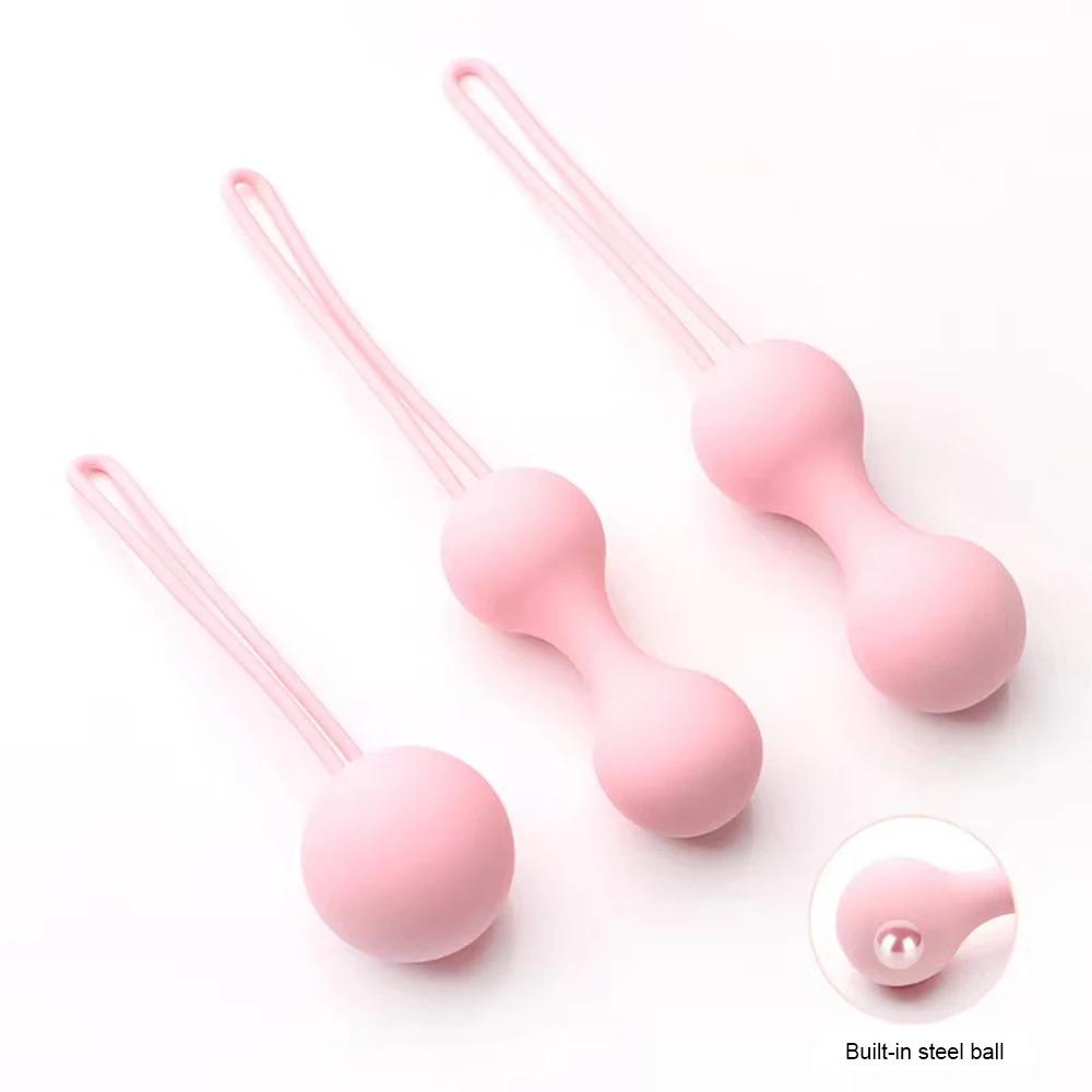 3pcs Different Weight Ben Wa Balls Kegel Balls Pelvic Floor Exercise for Women Real Touch Feeling