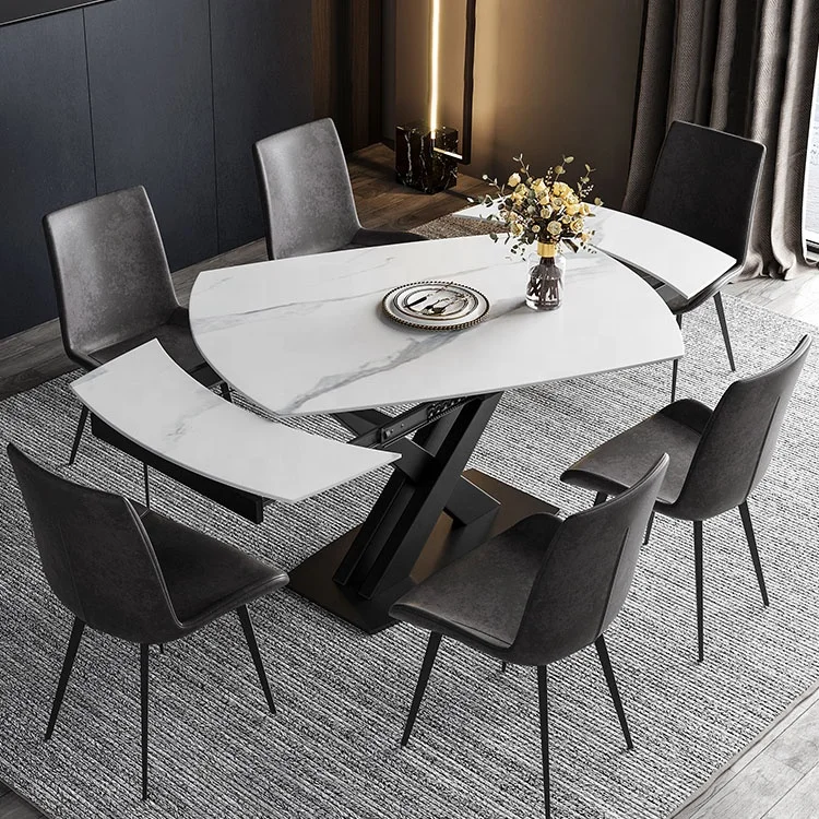 A fine Scratch resistant Folding dining table Marble top dining table