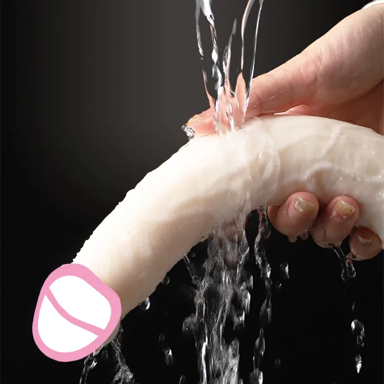 Super soft male dildo double dongs for adults Clits Vaginal Dilators butt plug soft silicone flexible anal Sex Toys for Women