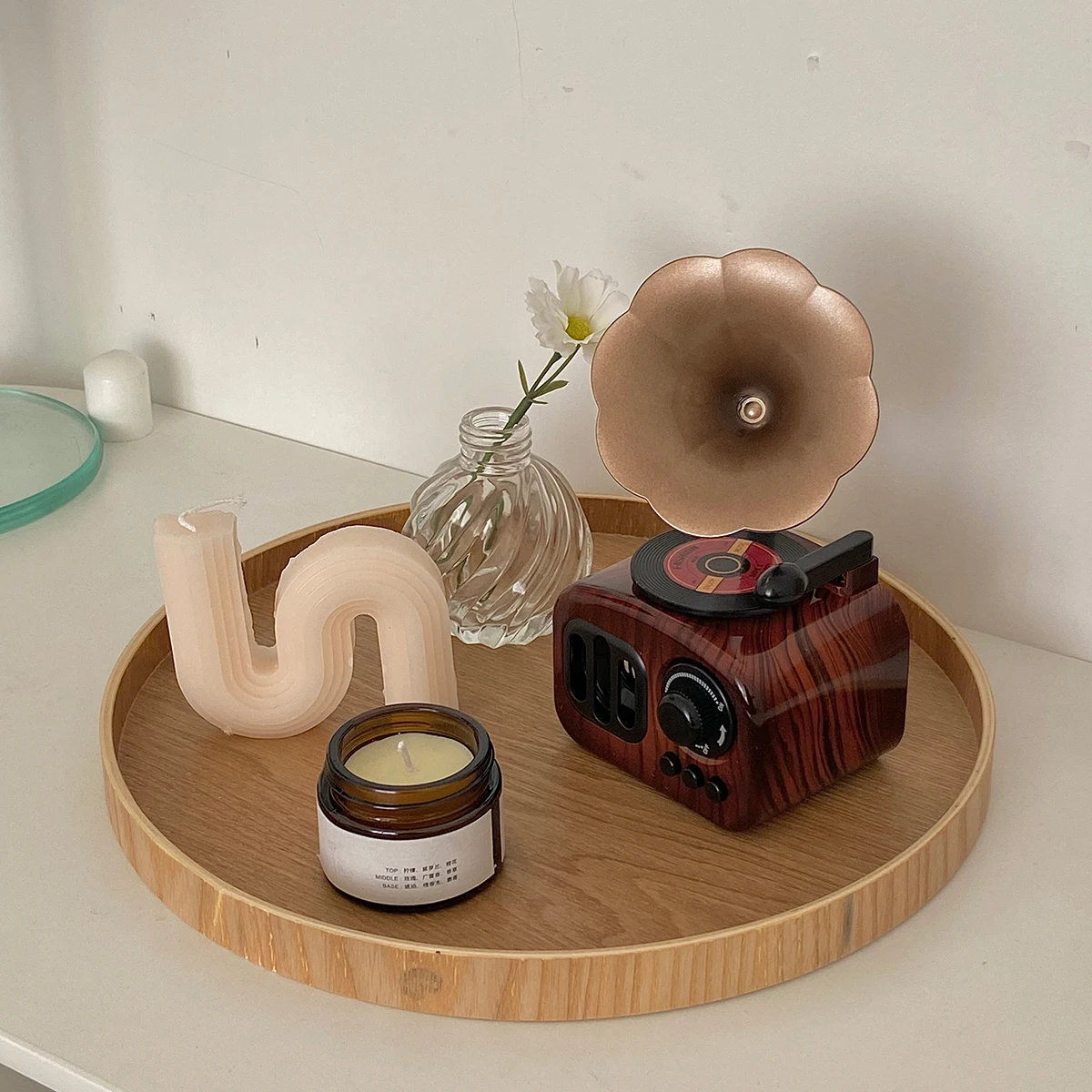 Retro gramophone shape music box bedroom decoration music box decoration girl girlfriend birthday graduation gift