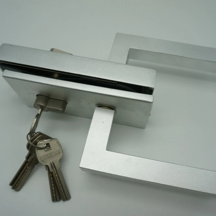 Door lockblack sliver Aluminium  Stainless steel glass door lock with handle MP10-D3  hotel toilet bathroom