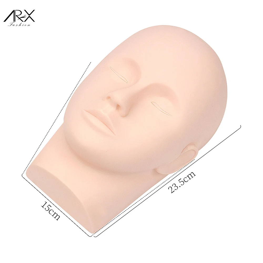 False Eyelashes Training Tool Practice Silicone Mannequin Model Head Beginner Set Practicing Head Mannequin