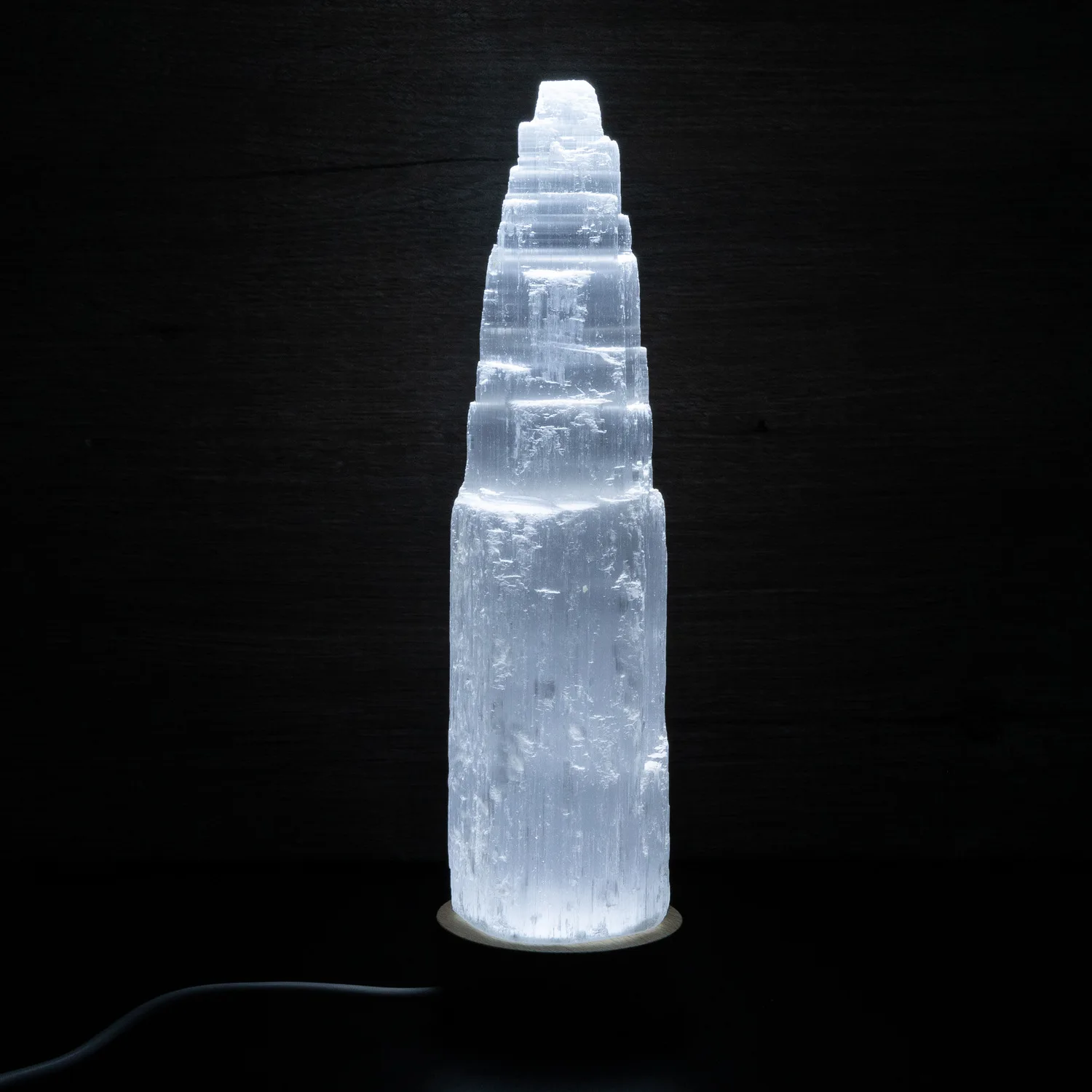 
Wholesale natural rock crystal polished selenite crystal quartz tower gypsum mountain shape stone ornaments for decoration 