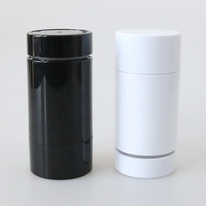 30g 50g 75g round shaped white/black Deodorant stick packaging containers empty Solid cleaning bottle plastic tube