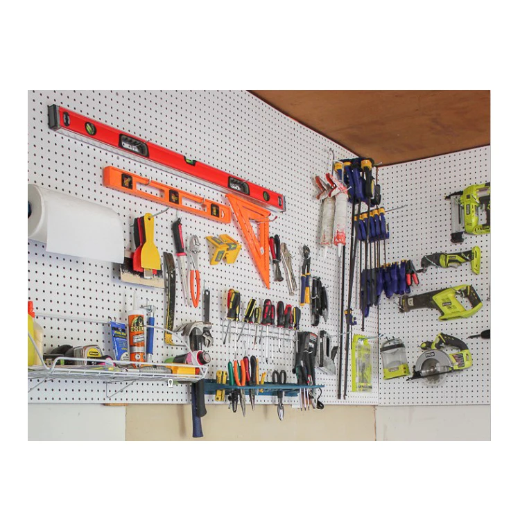 Metal Pegboard Garage Tool Board Storage Organizer Holder Tool Pegboard with Hooks