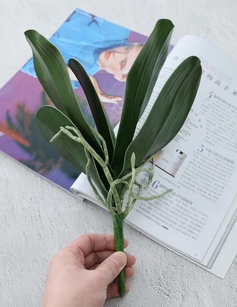 Factory hot sale decoration artificial butterfly flower plant wholesale orchid leaves