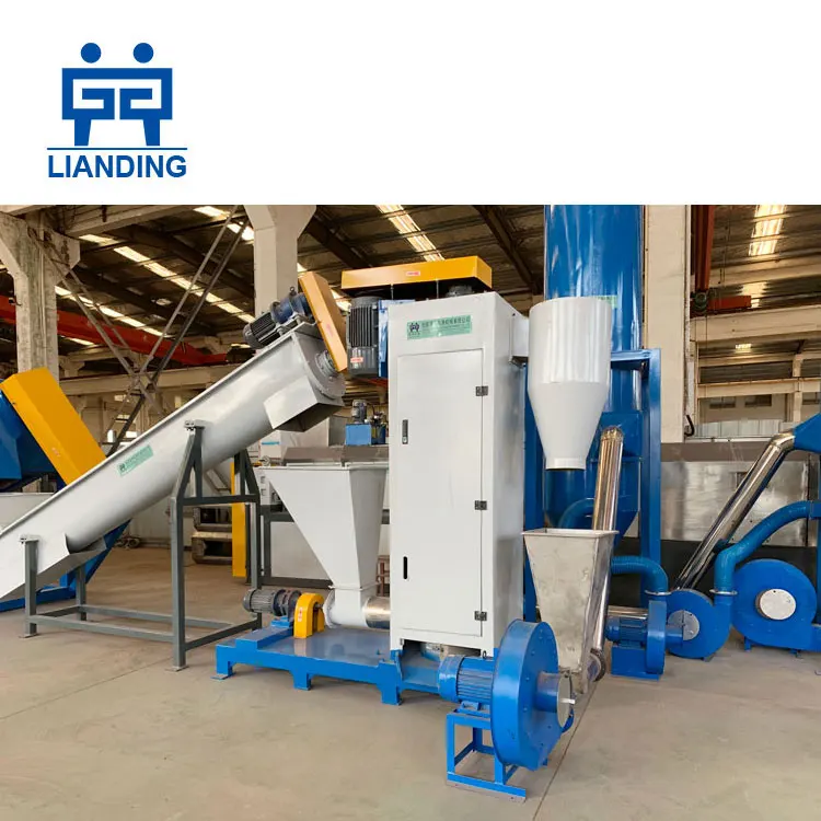 Waste Plastic HDPE PET Bottle Flakes Crushing Recycling Washing Plant Machine Line Price