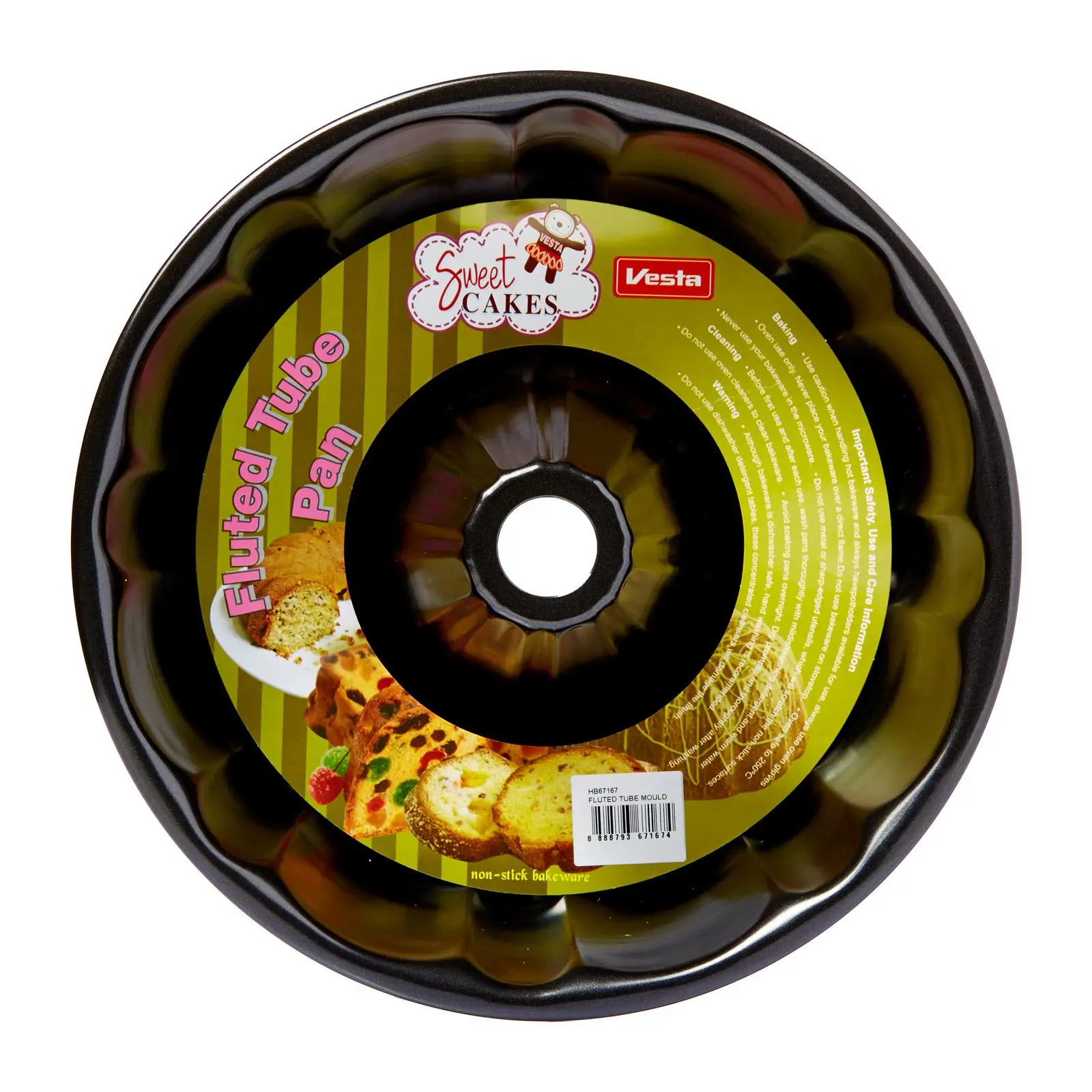 Sustainable Stocked Baking Moulds Fluted Tube D25Cm Vesta Feature Material Carbon Steel Mould in Dishwasher