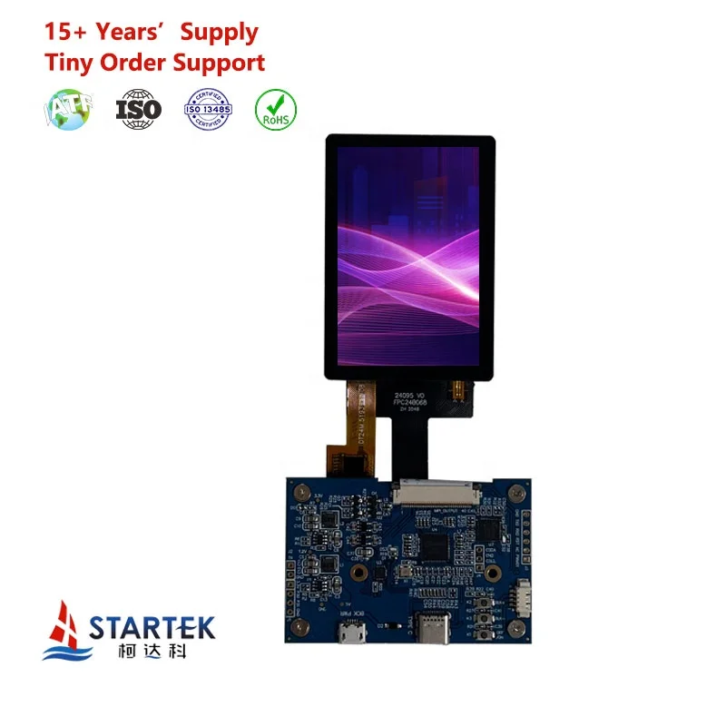 2.4 inch 480*640 680nits High resolution Type-C interface tft display with touch panel