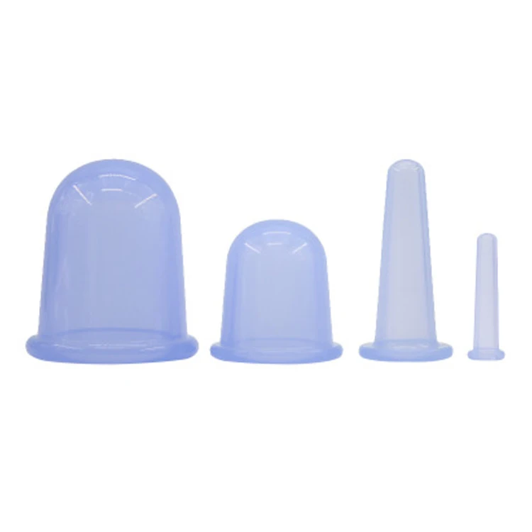 4pcs Silicone Anti Cellulite Cup Vacuum Massage suction Cups Body Pain Relief Roller Manual Suction Cups Cupping Therapy
