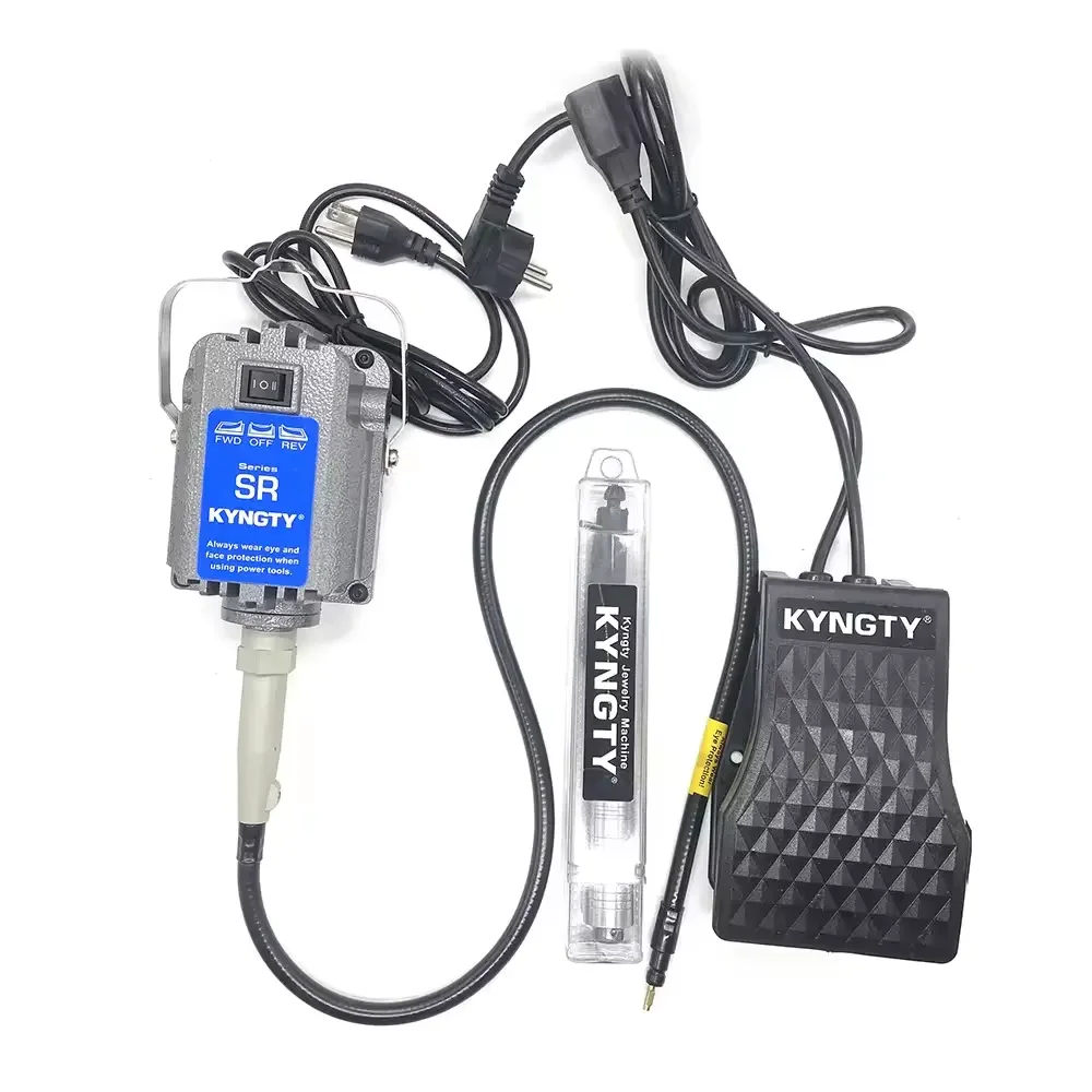 High-speed Jewelry Rotating Grinding Tools KYNGTY Flexible Shaft Motor SR Flex Shaft Machine Hanging Grinder 18000RPM