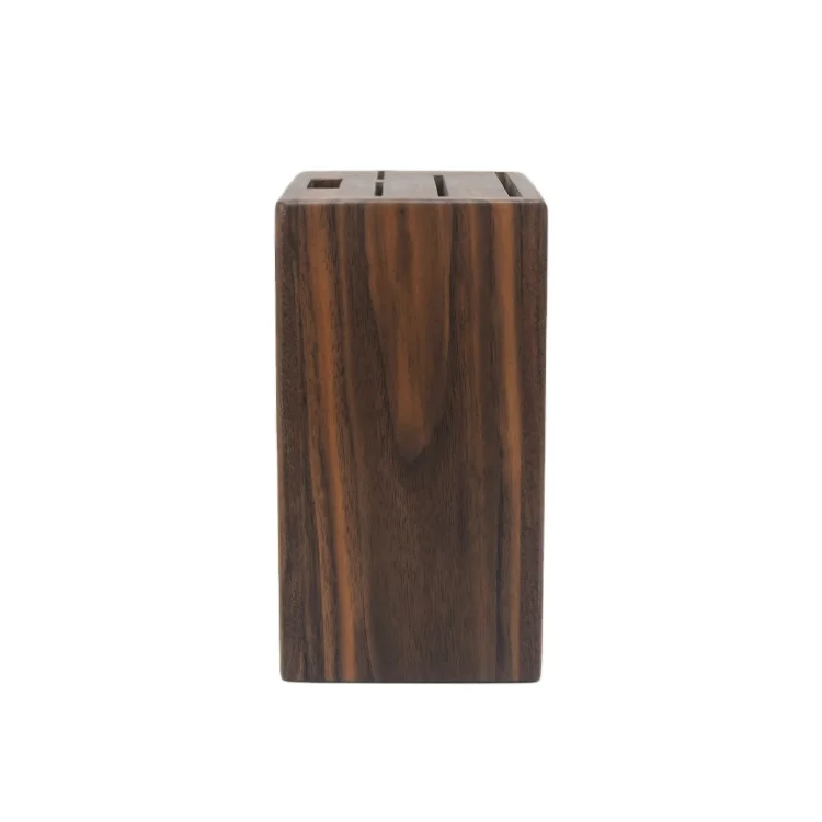 High Quality 5 Slot Black Walnut Knife Holder for Keeping Knives