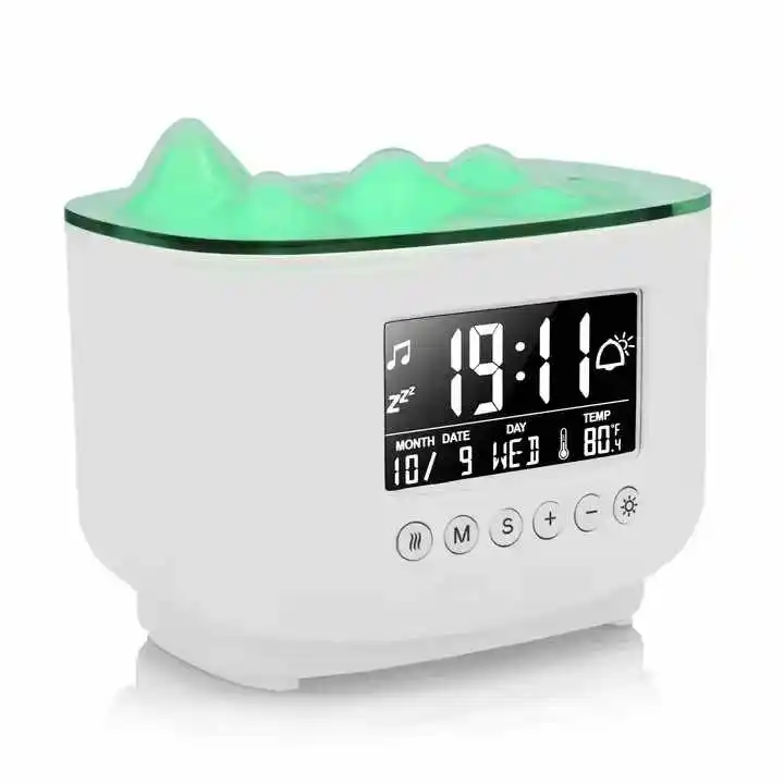 Essential Oil Diffuser with BT Speakers + Digital Clock , Night Light Aroma Mist Humidifier for Large Room, Office, Yoga