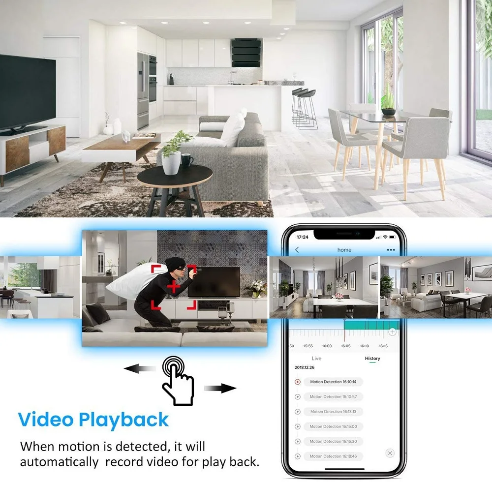  Беспроводная видеоняня IP-камера с Wi-Fi для умного