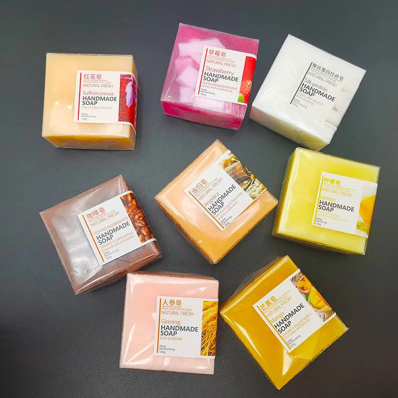 Custom organic soap sea salt honey turmeric goat milk soap private label handmade soap bar