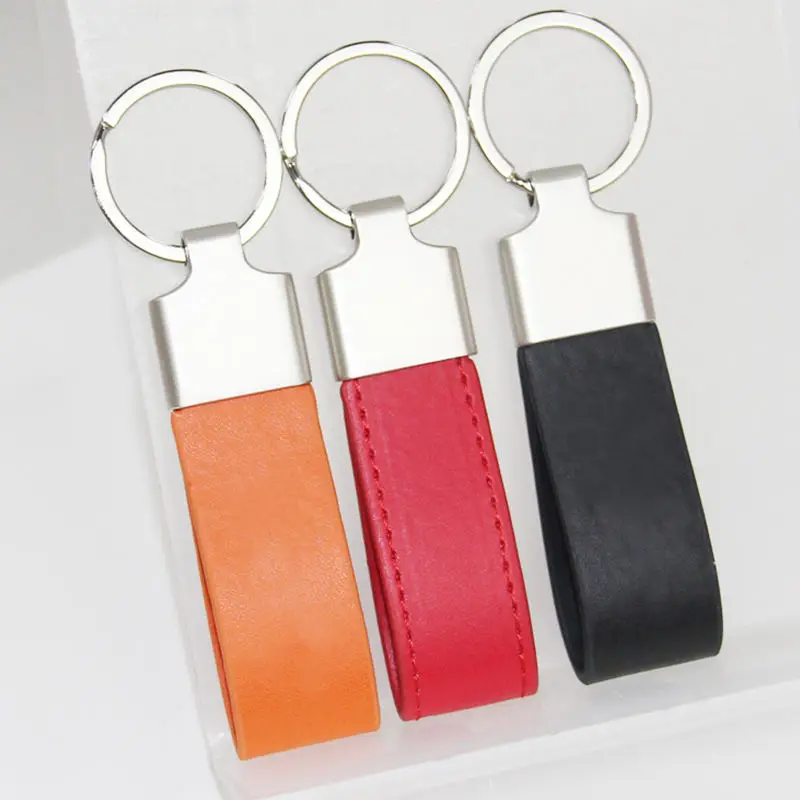 Hot sale leather keyring custom keychains wholesale custom car key chain