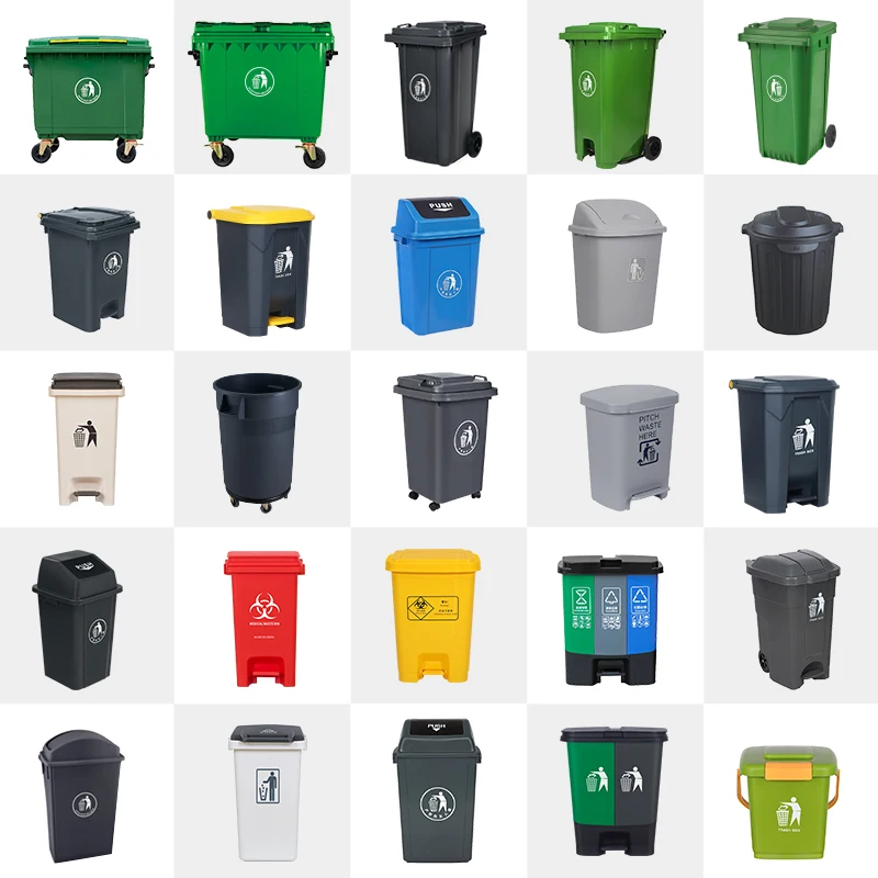60L  Flip Top Lid Plastic Recycling Bin and 60L plastic slim dustbin sorting garbage can plastic trash bin
