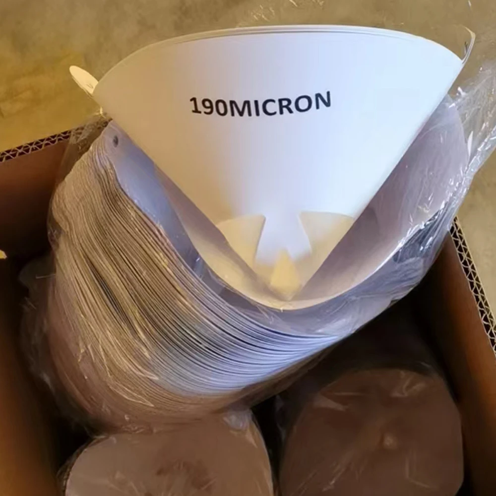 Factory supply 190 microns mesh paper paint filter cone strainer for car painting