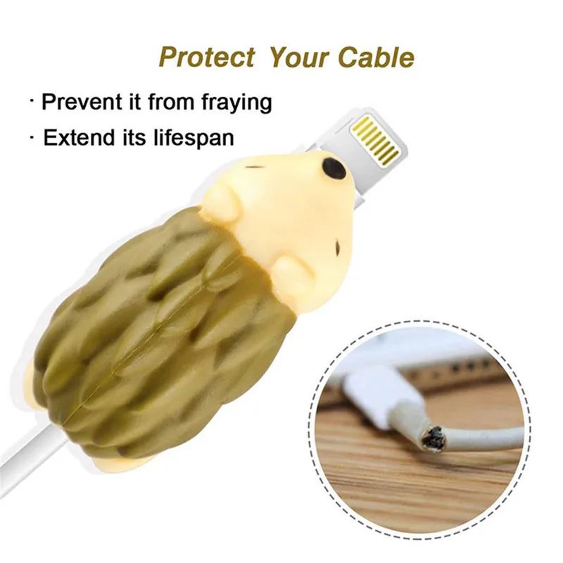  USB зарядка мультяшный ПВХ кабель Защита от укуса для