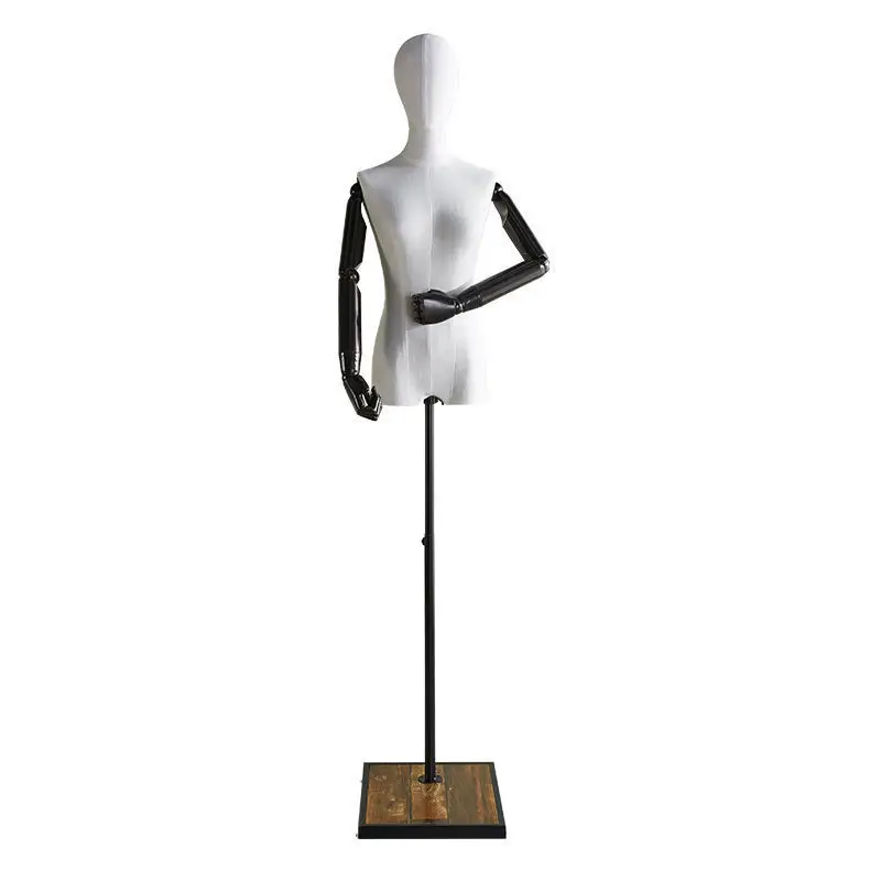 Fashion Female  Cheap Foam Tailor Torso Half Body Mannequin with Base Women Style Stand  Adults   Display Mannequins Model