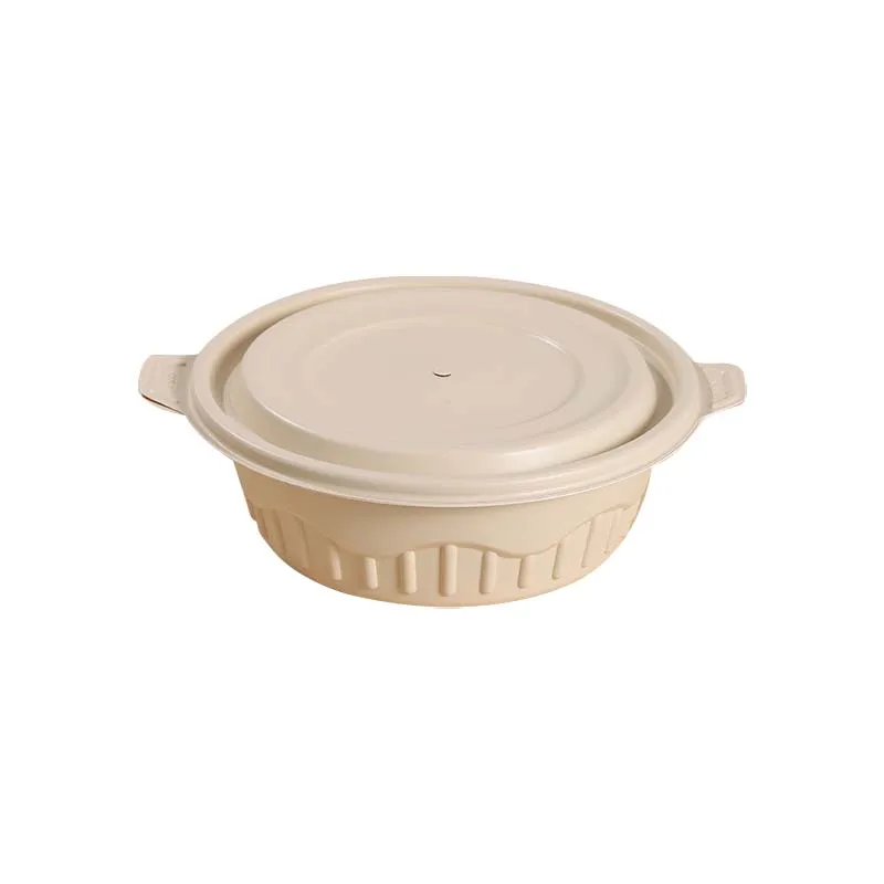 Wholesale Food Container Corn Starch Bowl Disposable Take Away Food Bowl 1250 ml Bento Soup Serving Bowls