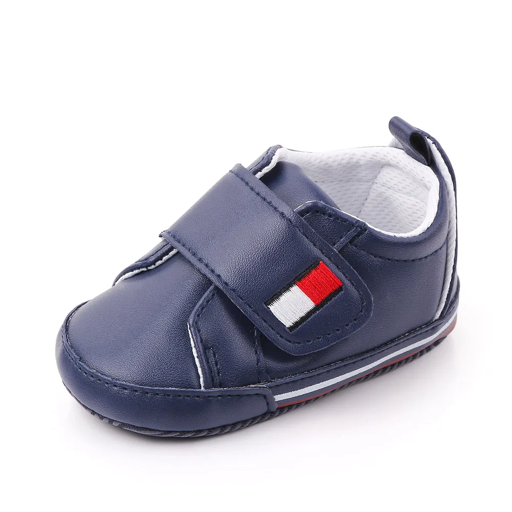 New arrival stripe baby casual shoes wholesale unisex infant leather shoes