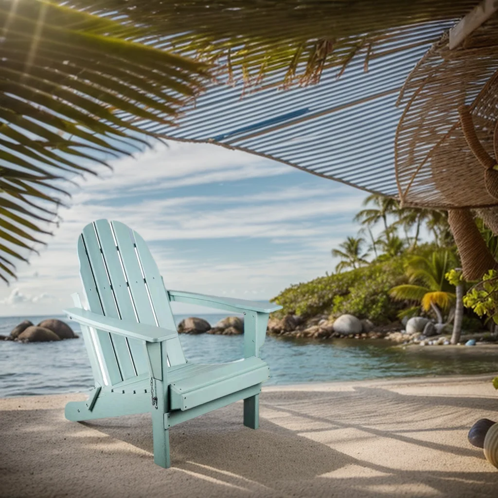 Patio Furniture Adirondack Chair Modern with Folding Outdoor Waterproof HDPE Wood Sofa Dining Chairs Garden Chair Durable Wooden