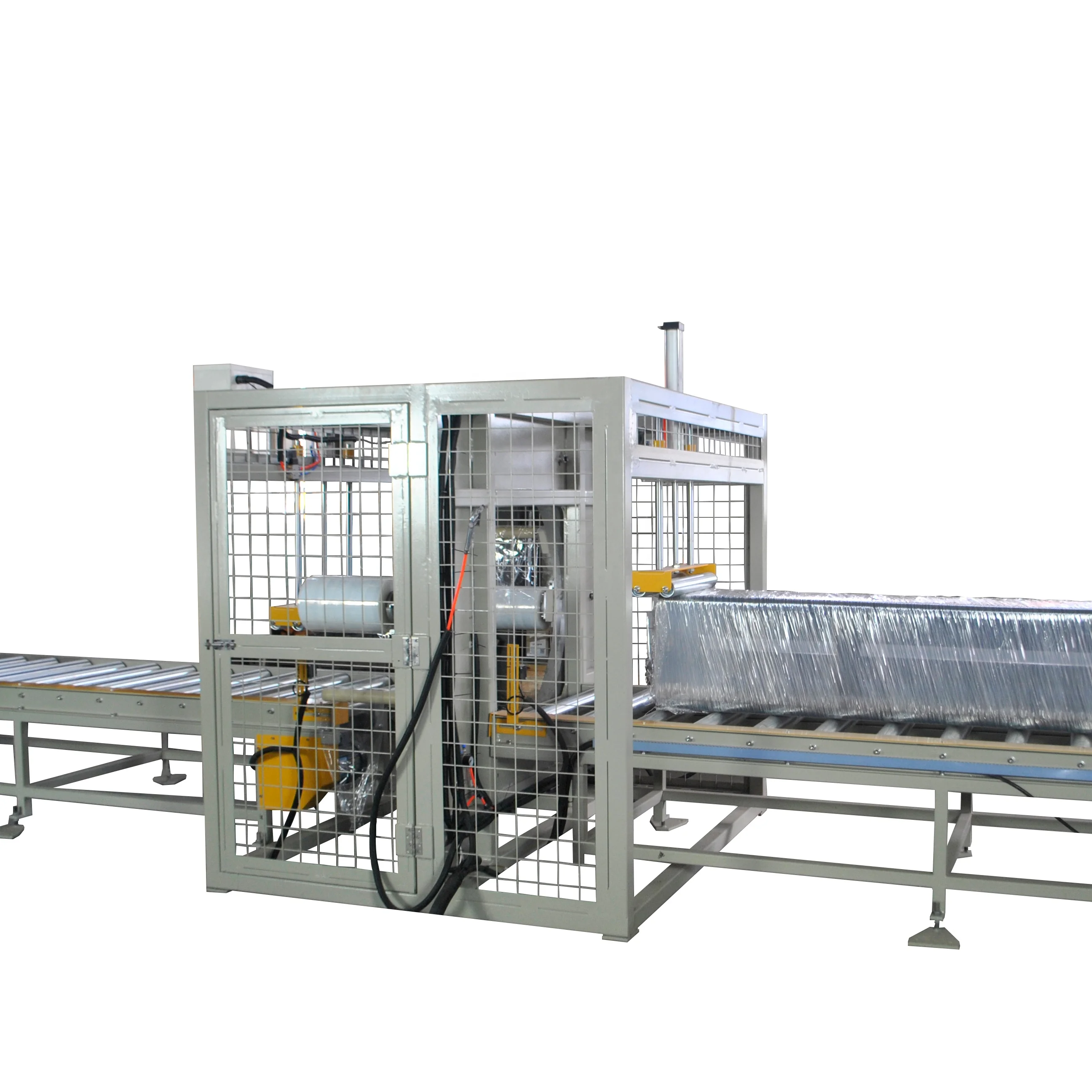 Horizontal stretch film wrapping packaging machine