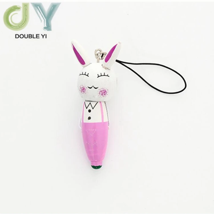 Creative wooden cartoon animal portable ballpoint pen