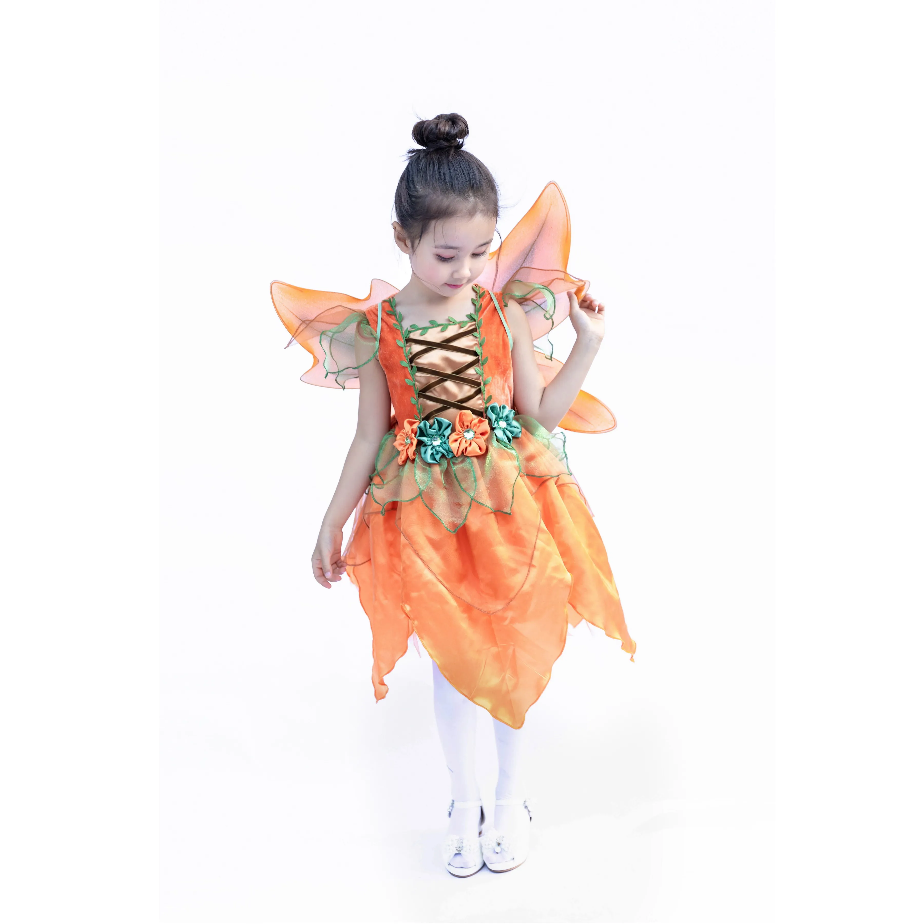 autumn fairy  big leaf wing costumes carnival dress