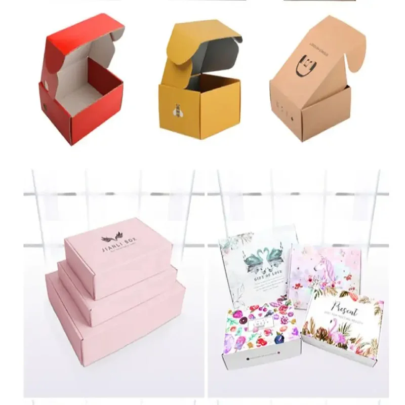 PackFancy Custom Logo Printed Mailer Box Recycled Kraft Folding Box