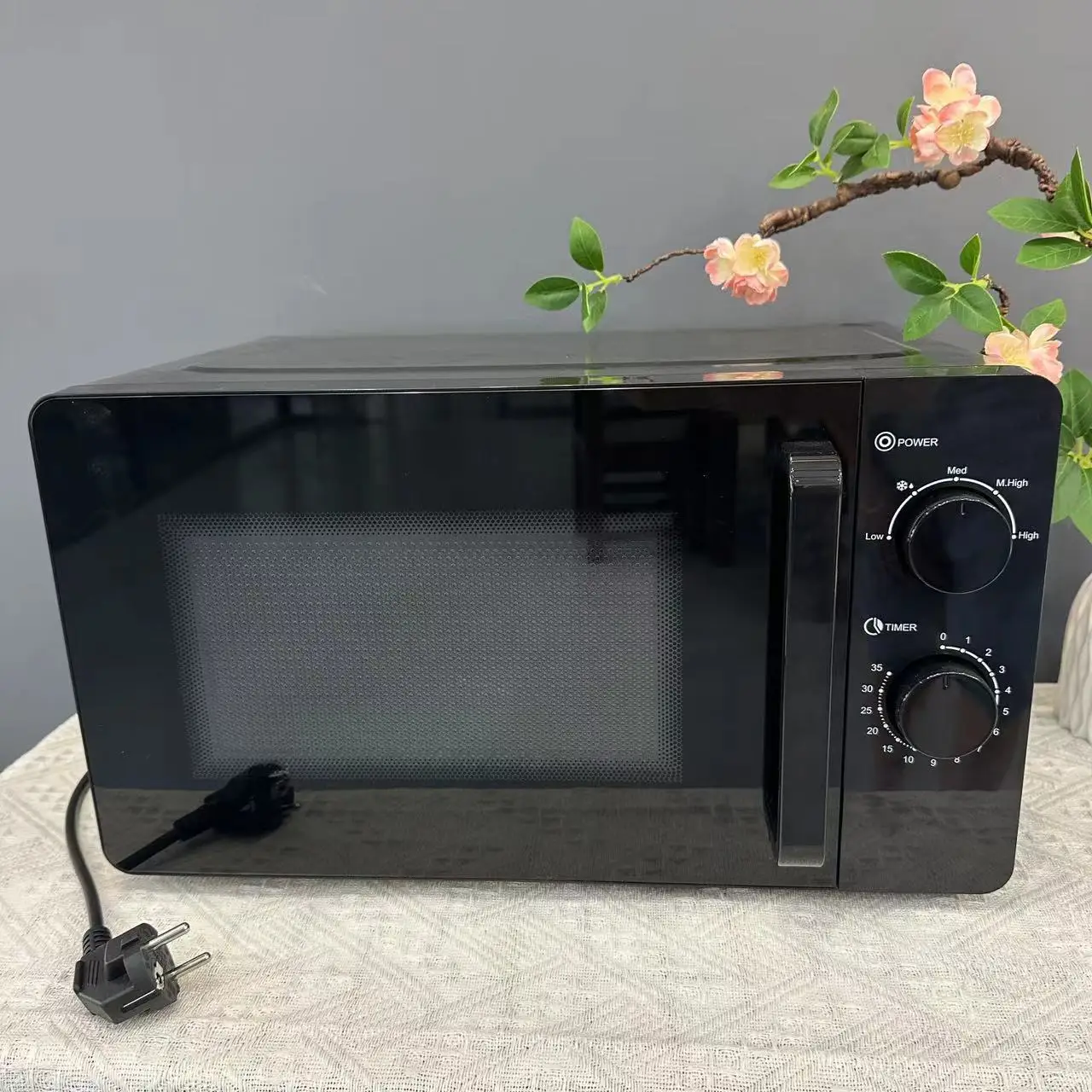 OEM 20L Black High Power Home Kitchen Appliance Factory Supply Microwave Oven for home use