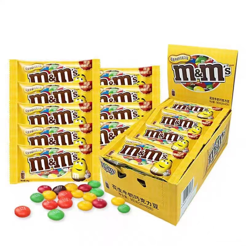 Wholesale M&M Peanut Chocolate Ball Chocolate Beans M Ms chocolates and sweets