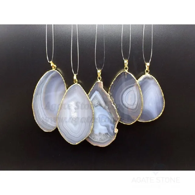 Wholesale Purple Agate Slice Gemstone Pendant Stone for Sale | Agate Slices Pendants