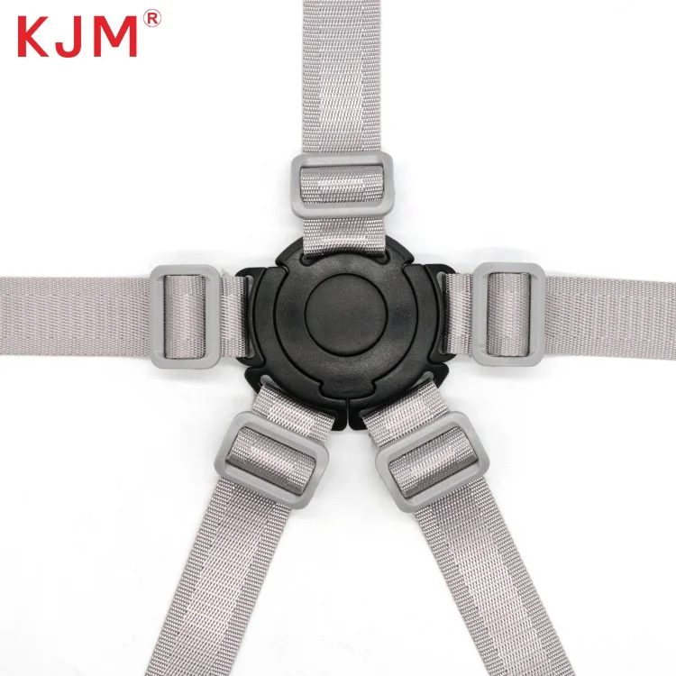 Baby High Chair 5 Point Buckle Harness Customized Logo Baby Stroller Accessories Webbing Nylon Seat Belt