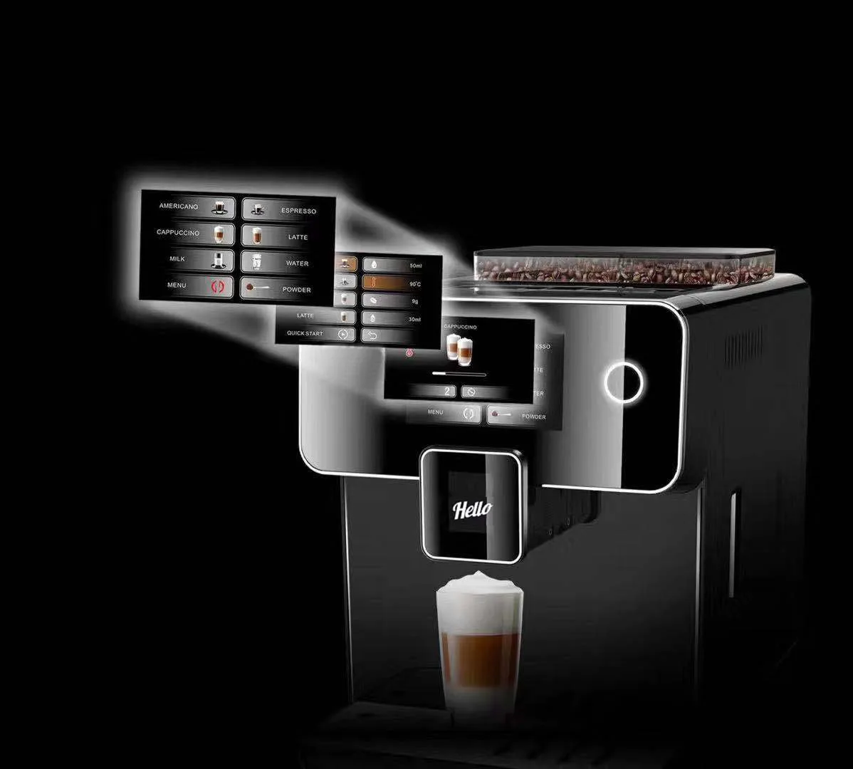 19 Bar Coffee Machine Commercial Super Automatic Digital Best Automatic Coffee Machine Electric A10 Coffee  Machine