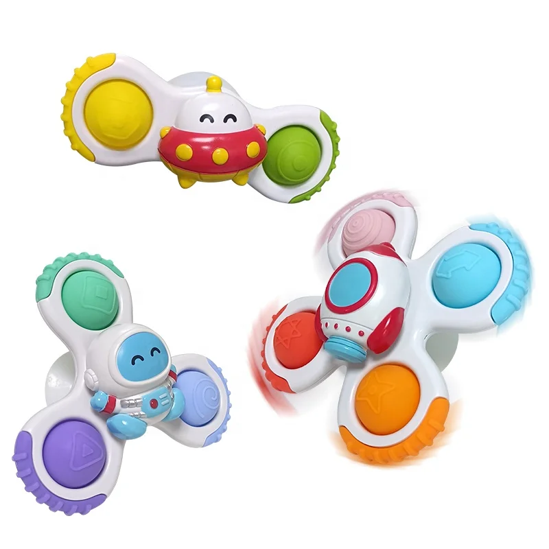 18 Months Baby Toys High Chair Baby Spinning Toy Astronautic Suction Cup Spinner Toys Baby Fidget Spinner